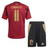 Conjunto (Camiseta+Pantalón Corto) Bélgica Carrasco 11 Primera Equipación Euro 2024 - Niño